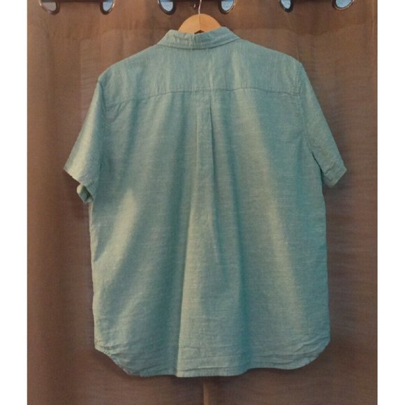 Mens Eddie Bauer Blue Casual Button Shirt Front Pocket Size  XL - Picture 4 of 6